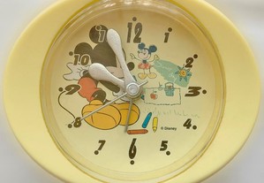 Relógio Despertador Disney, Mickey Mouse, Vintage, Novo