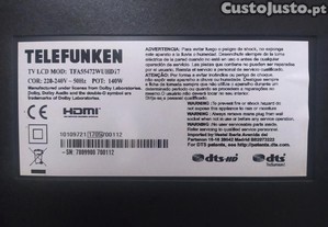 TV Telefunken de 55 polegadas para peças