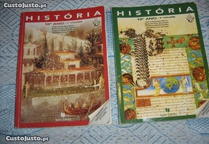 Livros de História 10º ano - 1º e 2º Volumes