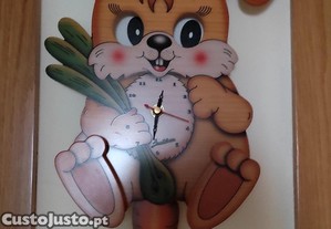 Relgio de parede infantil coelho