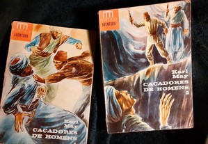 Caçadores de homens, de Karl May. 2 volumes. Ed. Pórtico.