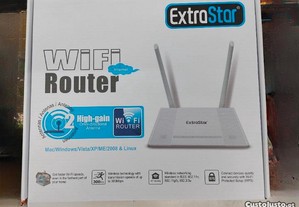 Router Wireless e repetidor ExtraStar 300Mbps NOVO