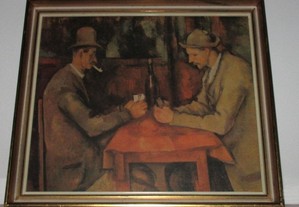 Quadro Jogadores Cézanne reprodução tela moldura