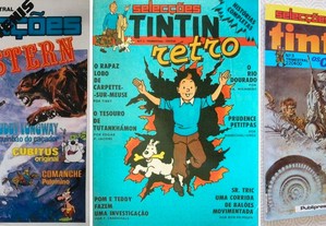 Selecções Tintin 1 a 3 - Publipress Editora - col. completa