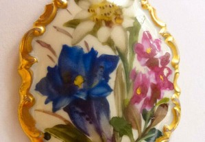 Pingente de porcelana Rosenthal com motivo flores