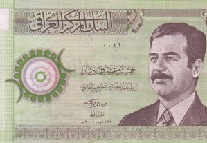 Iraque - Nota de 25 Dinars 2001 - nova