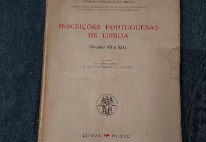 J.M. Cordeiro De Sousa-Inscrições Portuguesas De Lisboa-1940