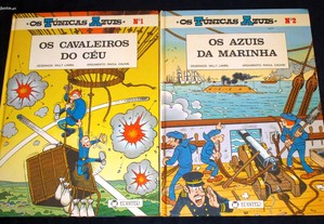 Livros Os Túnicas Azuis 1 e 2 Edinter 1985 capa dura