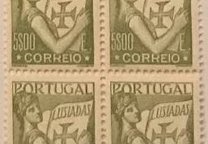 Quadra selos novos Lusíadas 5$00 - 1931