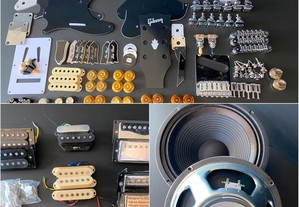 Vários acessórios peças guitarra Gibson Fender PRS Epiphone Celestion