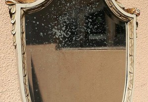 Espelho vintage + 50 anos trabalhado a mão com vidro de epoca