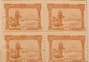 Quadra selos novos s/ goma 7. centenário S. António - 1895