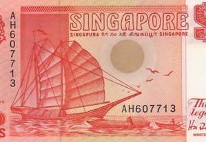Singapura - Nota de 2 Dollars 1990 - nova