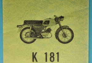 Folheto motorizada Casal K 181 com 50 cc em 1969