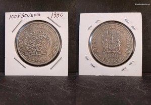 Portugal 4 moedas comemorativas de valor facial de 100 escudos