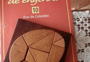 Coleção jogo Quebra cabeças Ovo de Colombo -Tangram Oval, Madeira - Jogos Engenho