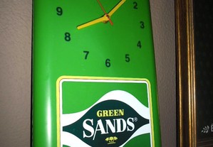 Relógio Vintage Publicitário Cerveja Green Sands