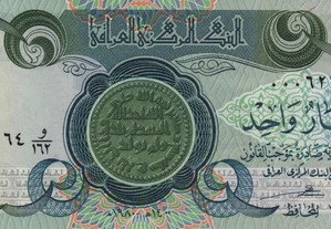 Iraque - Nota de 1 Dinar 1980 - nova