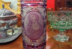 Jarra Cristal Doublé Púrpura Cristo