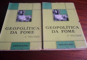 "Geopolítica da Fome" de Josué de Castro - 2 Vol.