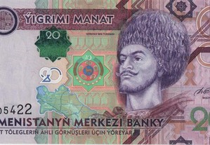 Turquemenistão - Nota de 20 Manat 2012 - nova