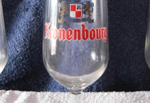 6 copos de cerveja Kronenboug