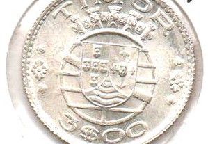Timor - 3 Escudos 1958 - soberba prata