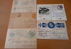 5 Inteiros postais muito antigos - Portugal