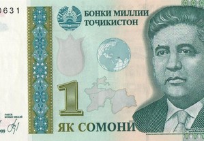 Tajiquistão - Nota de 1 Som 1999 - nova