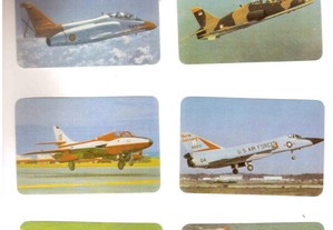 Coleção completa de 6 calendários sobre Aviões 1985