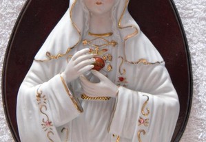Sagrado Coração de Maria porcelana para pendurar