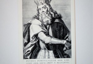 Estampa antiga ilustrando D. Pedro I, de Portugal