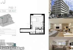 Apartamento T0 Em Matosinhos Sul