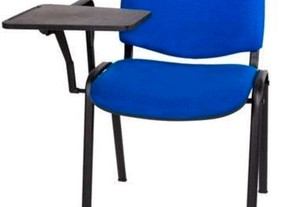 Cadeira formação c/palmatória drt/esq estofada Tecido Pele Sintética Nova