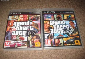 2 Jogos da Saga "Grand Theft Auto" para PS3/Completos!