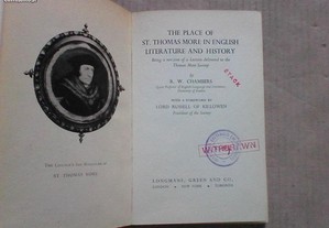 The Place of St. Thomas More in English Literature and History