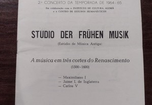 Programa Studio Der Fruhen Musik 1964 Cinema Batalha