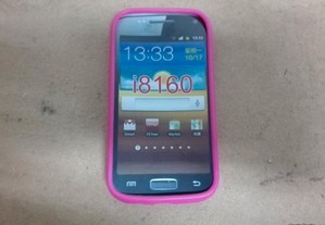Capa em Silicone Samsung Ace 2 (i8160) Rosa - Nova