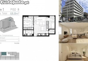 Apartamento T1+1 Em Matosinhos Sul