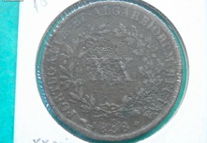 126 - Maria II: XX Réis 1848 cobre, por 7,00
