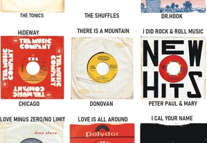 The Troggs, Chicago, Donovan, Peter Paul and Mary ,etc, 9 discos vinyl de 45 Rpm 7"