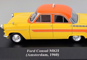 * Miniatura 1:43 Colecção "Táxis do Mundo" Ford Consul MKII (1960) Amesterdão 2ª Série