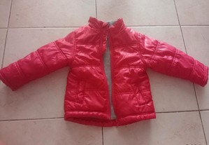 Kispo/casaco vermelho 9-12 meses "como novo" Basics