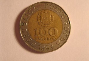 Moeda de 100$00 de 1992