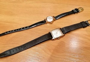 2 relógios antigos cauny corda manual restauro