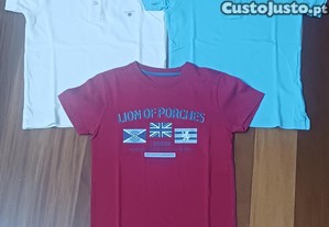 Conjunto de 2 polos e 1 t-shirt para criana - 5/6 anos