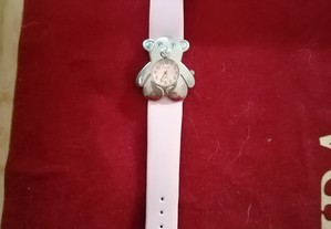 Relógio de criança com Urso em rosa