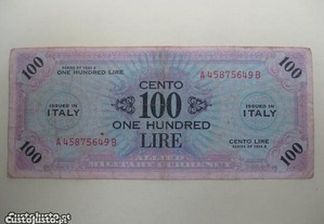 One Hundred Lire - Allied Military Currency 1943