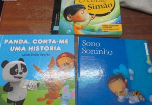 3 livros - Panda, conta-me uma história, So0no Soninho e o Cota Simão