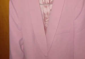 Blazer rosa com gola smoking da Zara novo